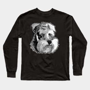 Dog King Black and White Long Sleeve T-Shirt